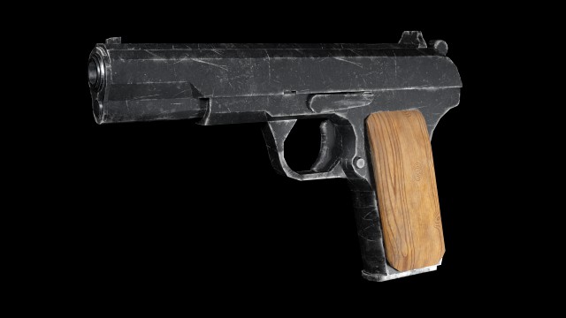 Soviet Tokarev 1952 Game Ready Low-poly PBR