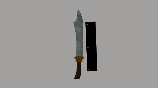 Hunting knife hunting weapon low-poly game ready