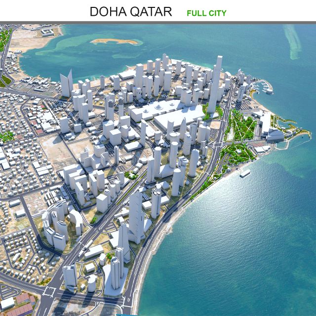 Doha city Qatar 50km