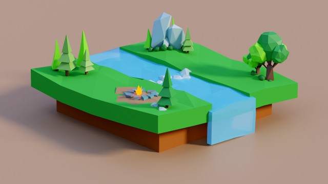 Outdoor low poly