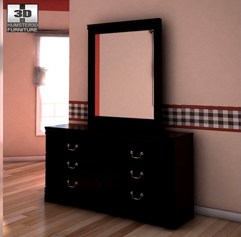 Ashley Huey Vineyard Dresser  Mirror 3D Model