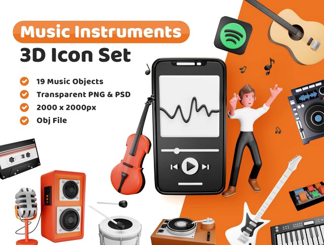 Music Instrument Icon Pack