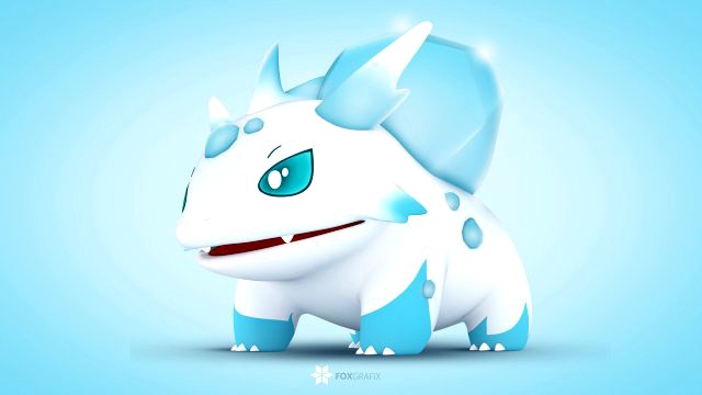 Pokemon Bulbasaur Ice Type Concept