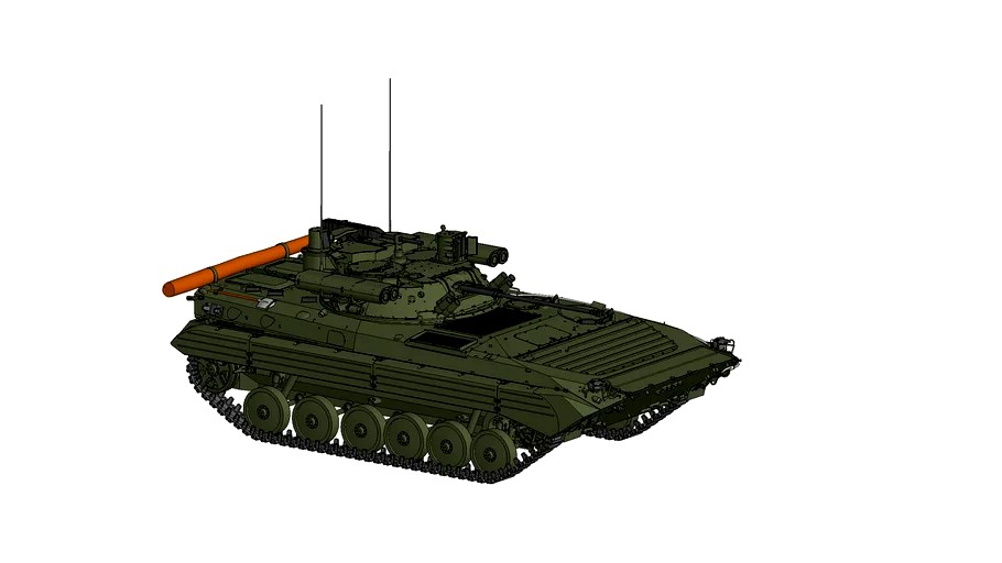 【War Thunder】BMP-2M GREEN 3D MODEL