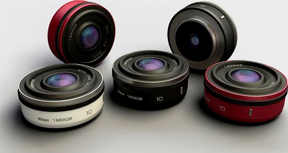 Nikkor 1 10mm lens 3D Model