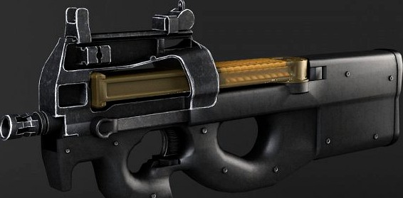 FN P90 SubMachine Gun 3D Model