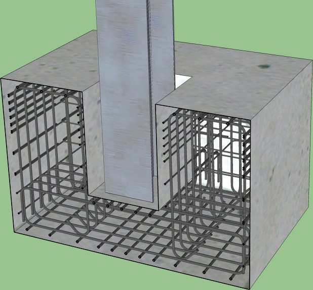 Reinforced concrete foundation 3D Model