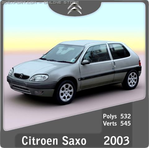 2003 Citroen Saxo 3D Model