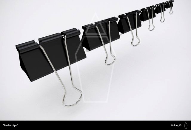 Binder clips 3D Model