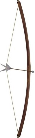 Longbow and Arrows 3D Model