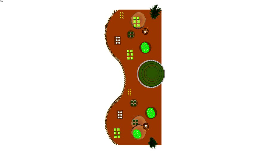 mesa ripada bambu