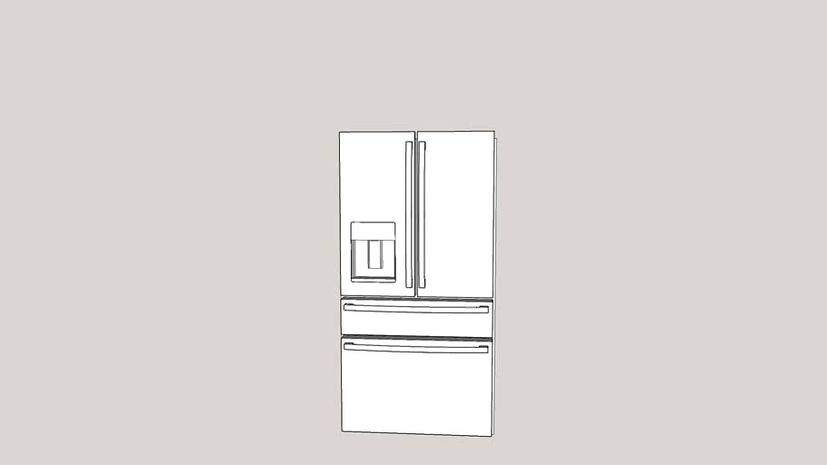 GE Profile 27.9 cu. ft. Smart 4Door French Door Refrigerator 3d model
