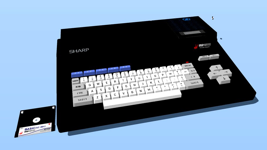 SHARP Personal Computer MZ-1500 (1984:Japan) 3d model