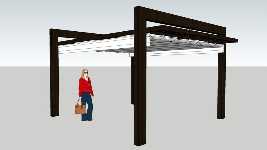 Modern pergola 3d model