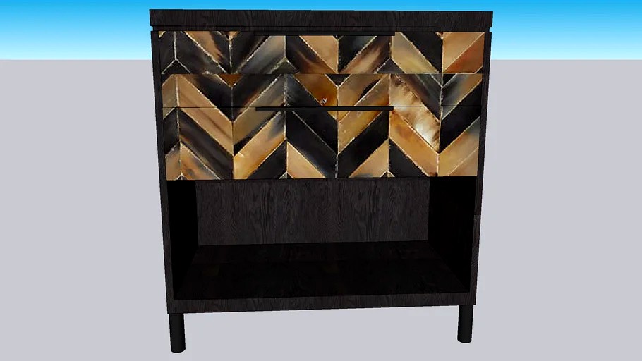 CB2 Ema Horn Inlay Nightstand