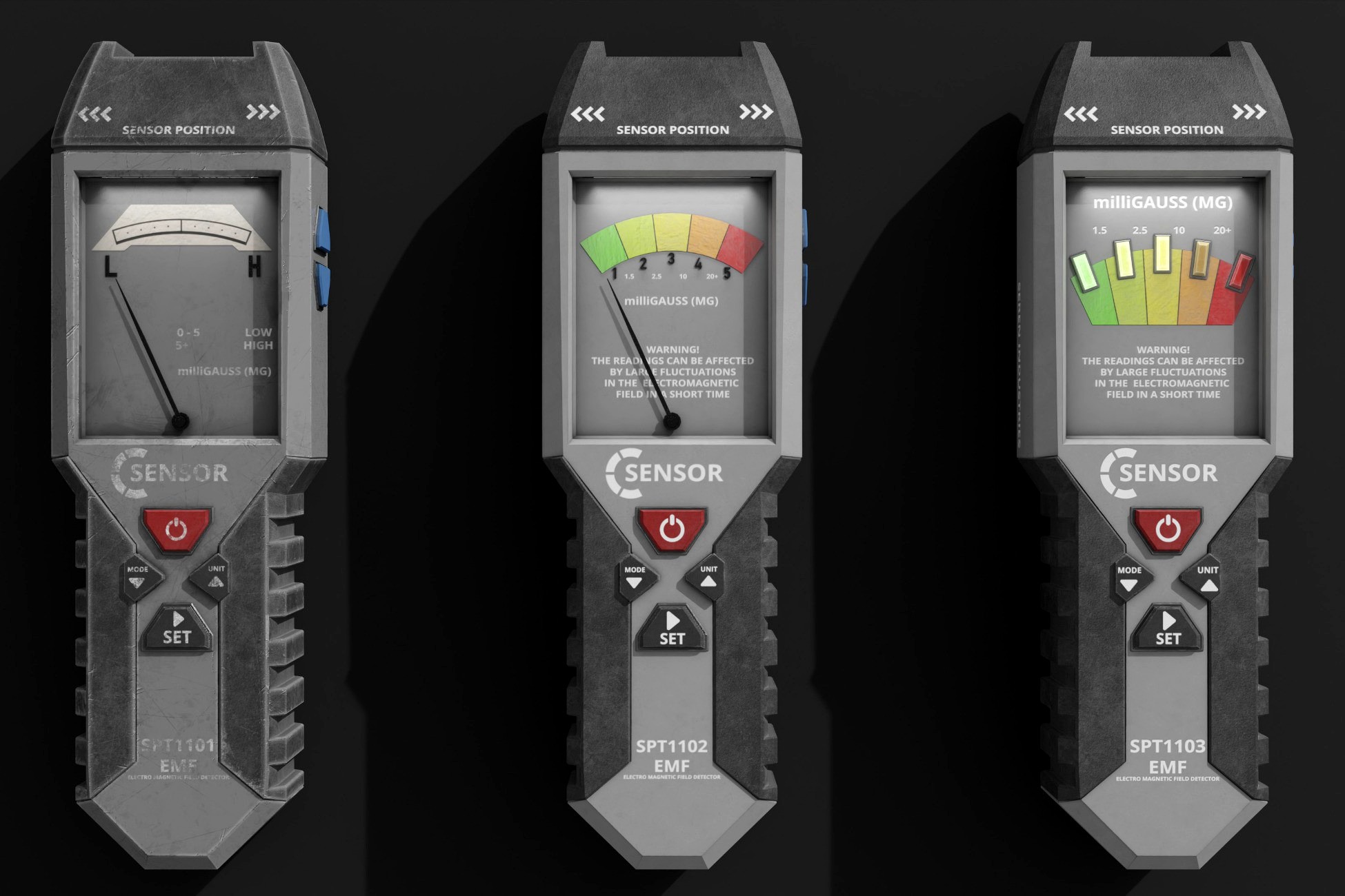 Modern upgradeable EMF Detector PBR 3d model