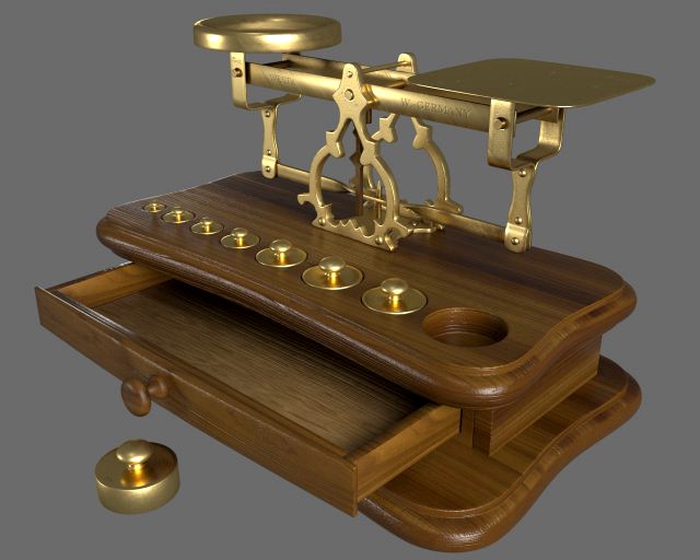 Vintage pharmacy scales