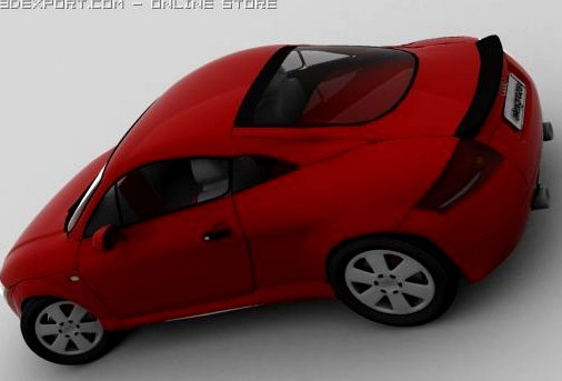 Audi TT Low Poly 3D Model