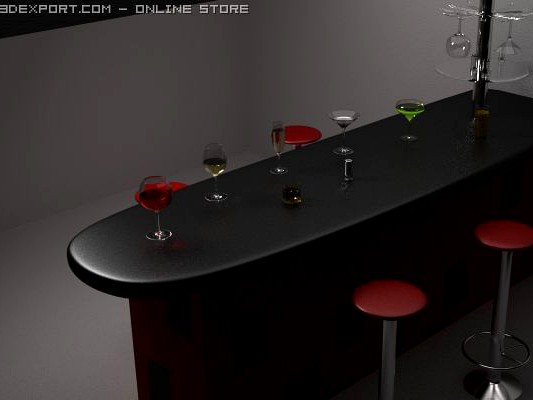 Bar Stand 3D Model