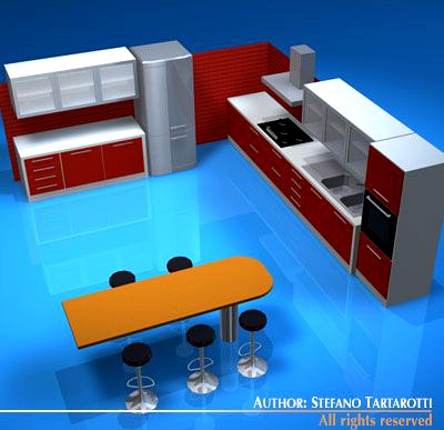 Kitchen furniture 3D Model