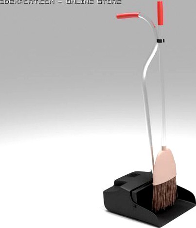 Dustpan with brush 3D Model