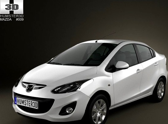 Mazda 2 Sedan 2011 3D Model