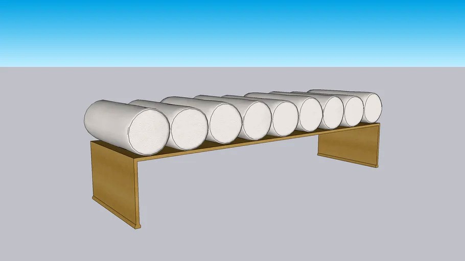 Runway Bench Baker Luxe 3d model