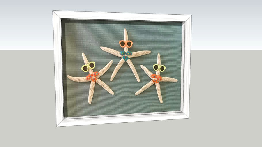 Starfish Shadow Box Framed