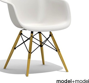 Eames Plastic Armchair DAW 3D Model