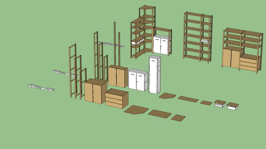 Ikea Ivar Collection 3d model