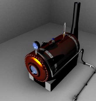 Steam boiler 3D Model