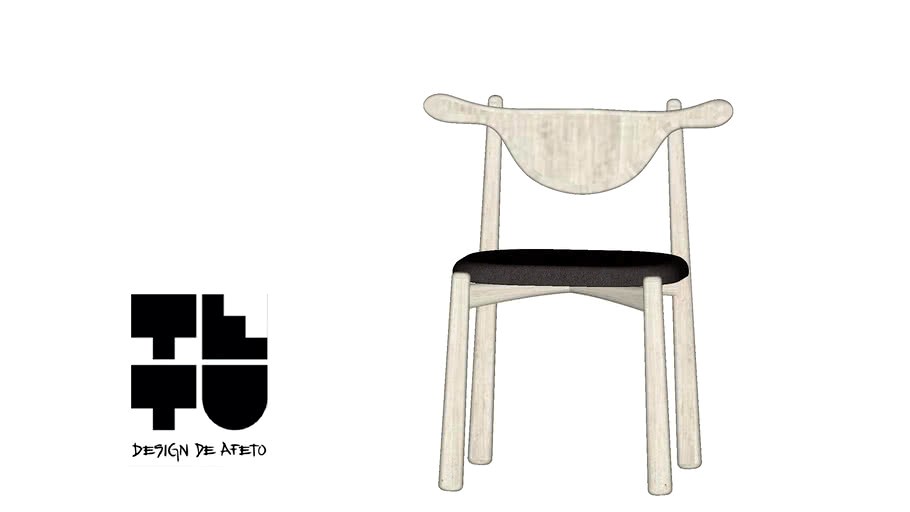 Cadeira Aratu - Branco Fosco /Courino preto