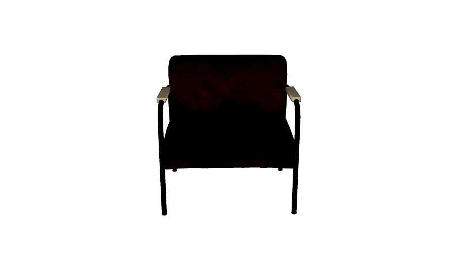 Fauteuil Barnabé – uni Bordeaux Pieds noirs