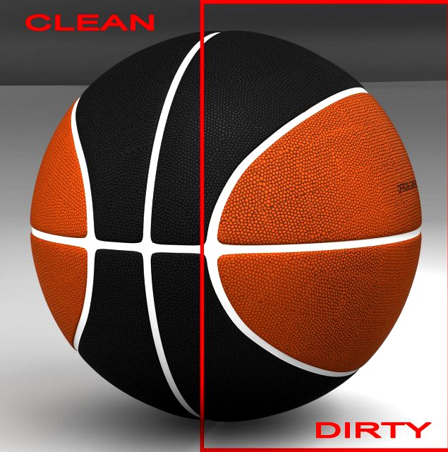 Bicolor basketball ball 3D Model