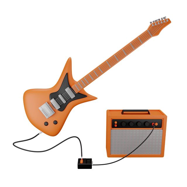 Electric Guitar And Amplifier