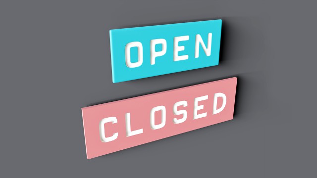 Signboard Open and Closed