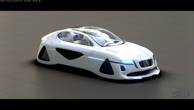 Affekta X-Fusion S2 BEST FUTURISTIC SCI-FI CYBER concept car Low-poly