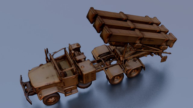 MILITARY TANKER VEHICLE MODEL GAME READY