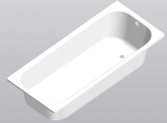 Steel bath L1600