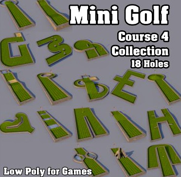 Mini Golf Course 4 Collection 3D Model