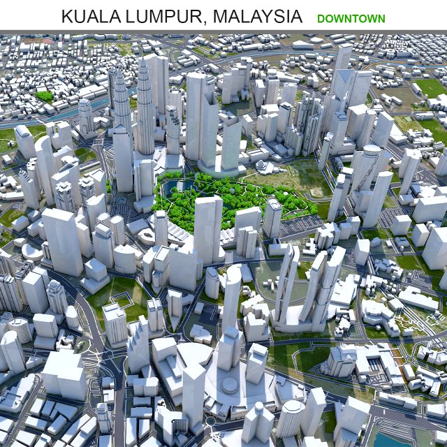 Kuala Lumpur Downtown city Malaysia 7km
