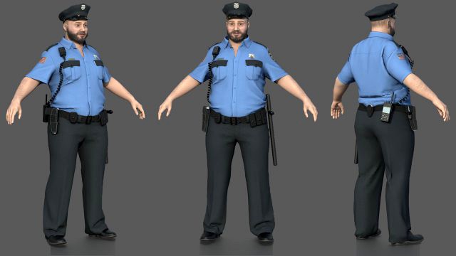 Police Officer 2 Blue Uniform