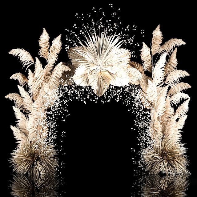Wedding Arch Made Of Dried Flowers Pampas Grass