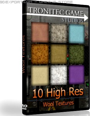 10 High Res Wool Textures 3D Model