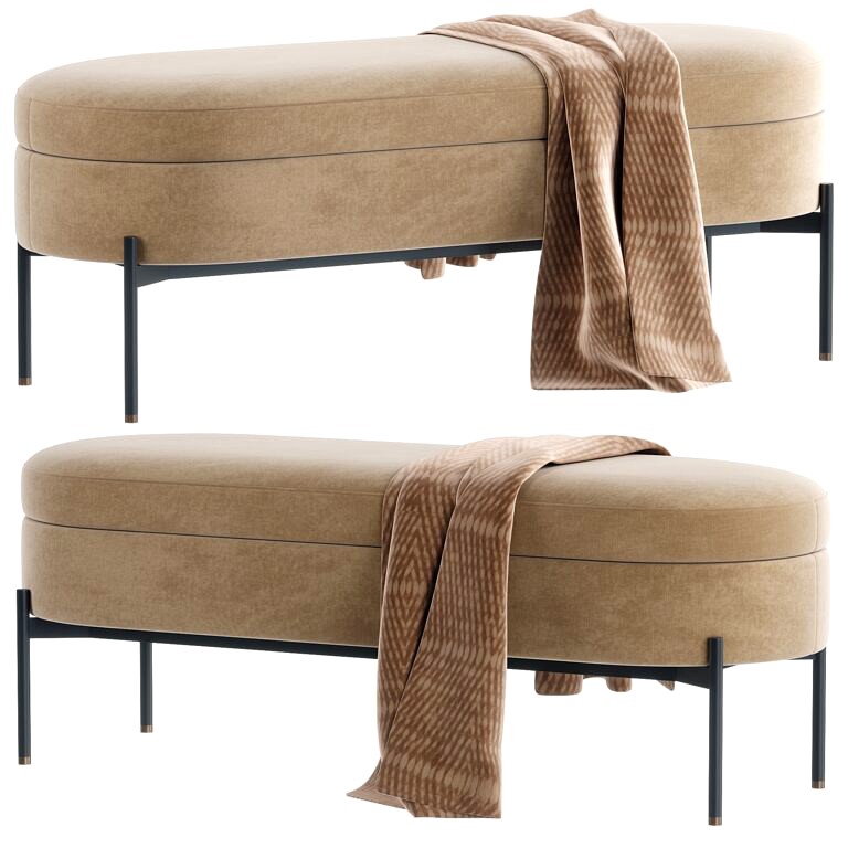 Chloe Contemporary Upholstered Storage Bench LumiSource (330594)