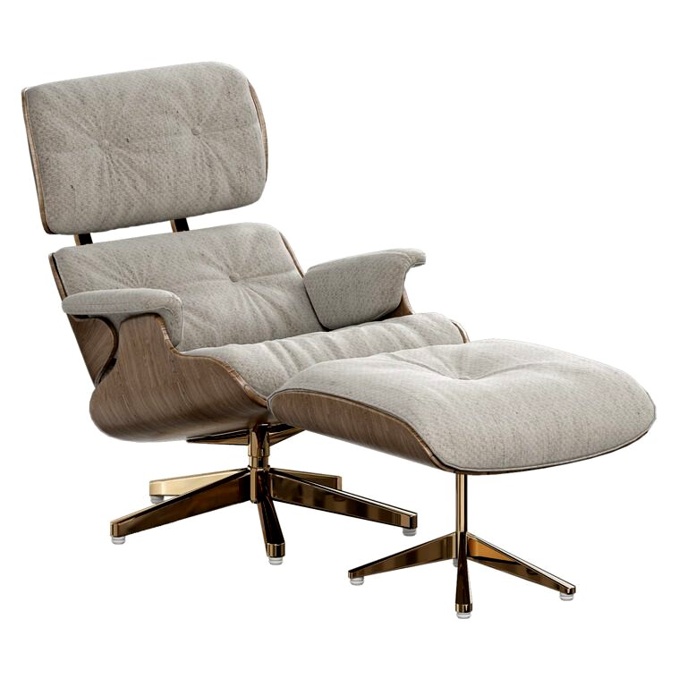 Eames Lounge Armchair and footrest (329647)