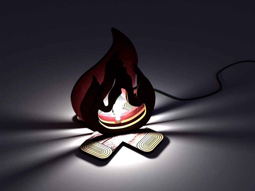 Campfire Wood table Lamp (325890)