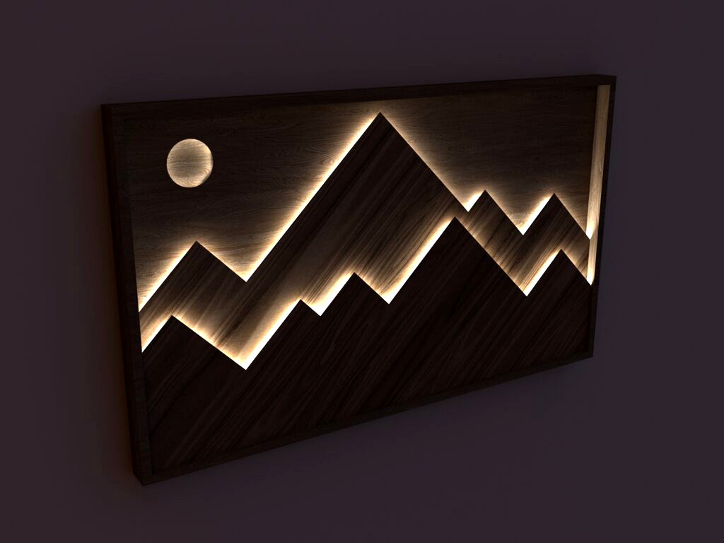 Mountain Wall Art Light (323761)