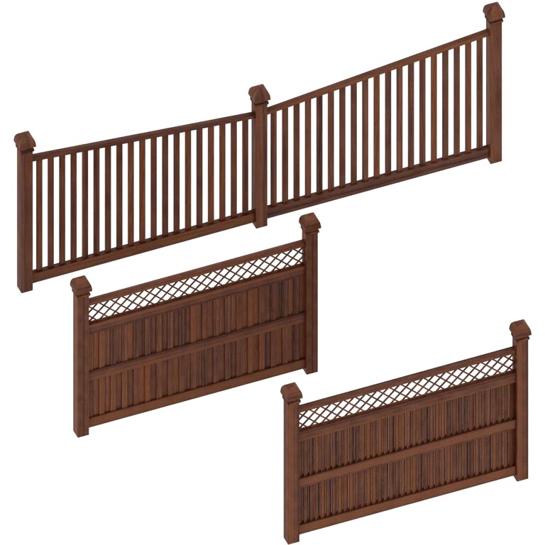 3 Type Wooden Fence (323734)