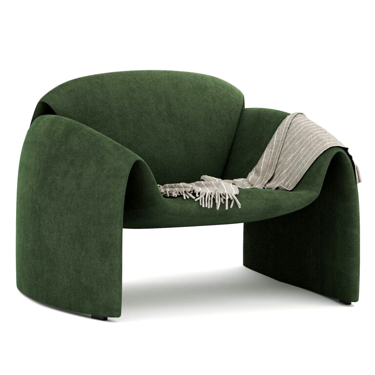 LE CLUB Fabric armchair with armrests Poliform (322571)